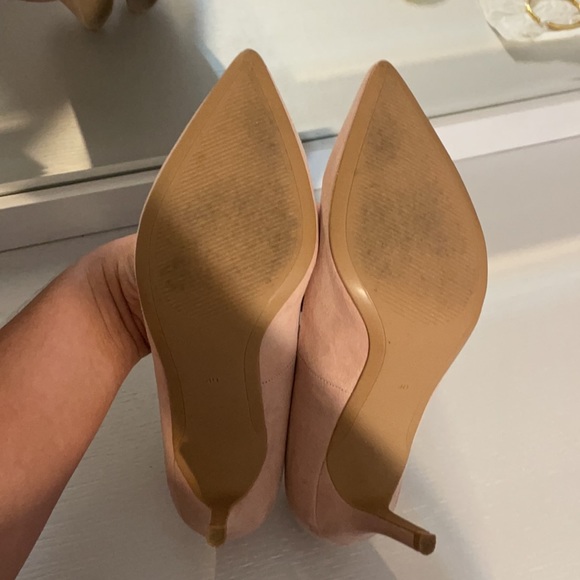 Cream velvet feel pointy toe 4” heels - Picture 8 of 9